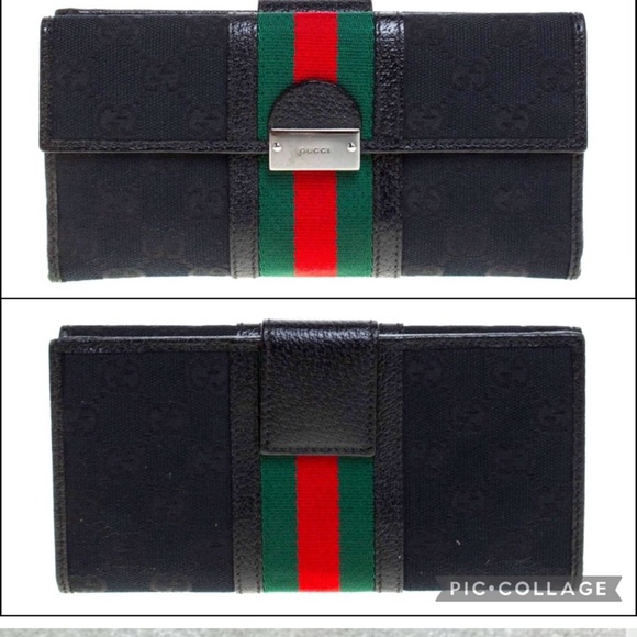 Vintage Gucci Sherry Line GG Long
Wallet Black - Picture 1 of 1